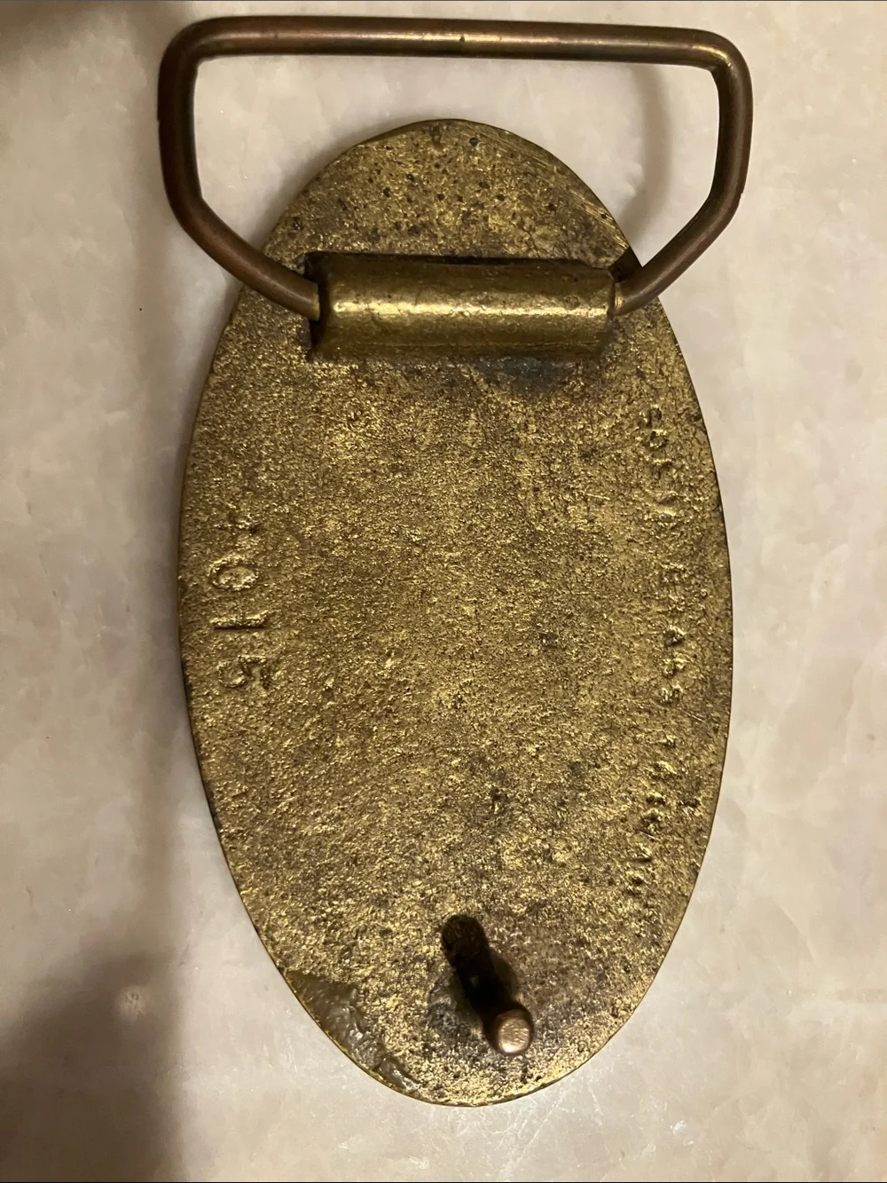 Solid Brass Oval Belt Buckle with funny saying